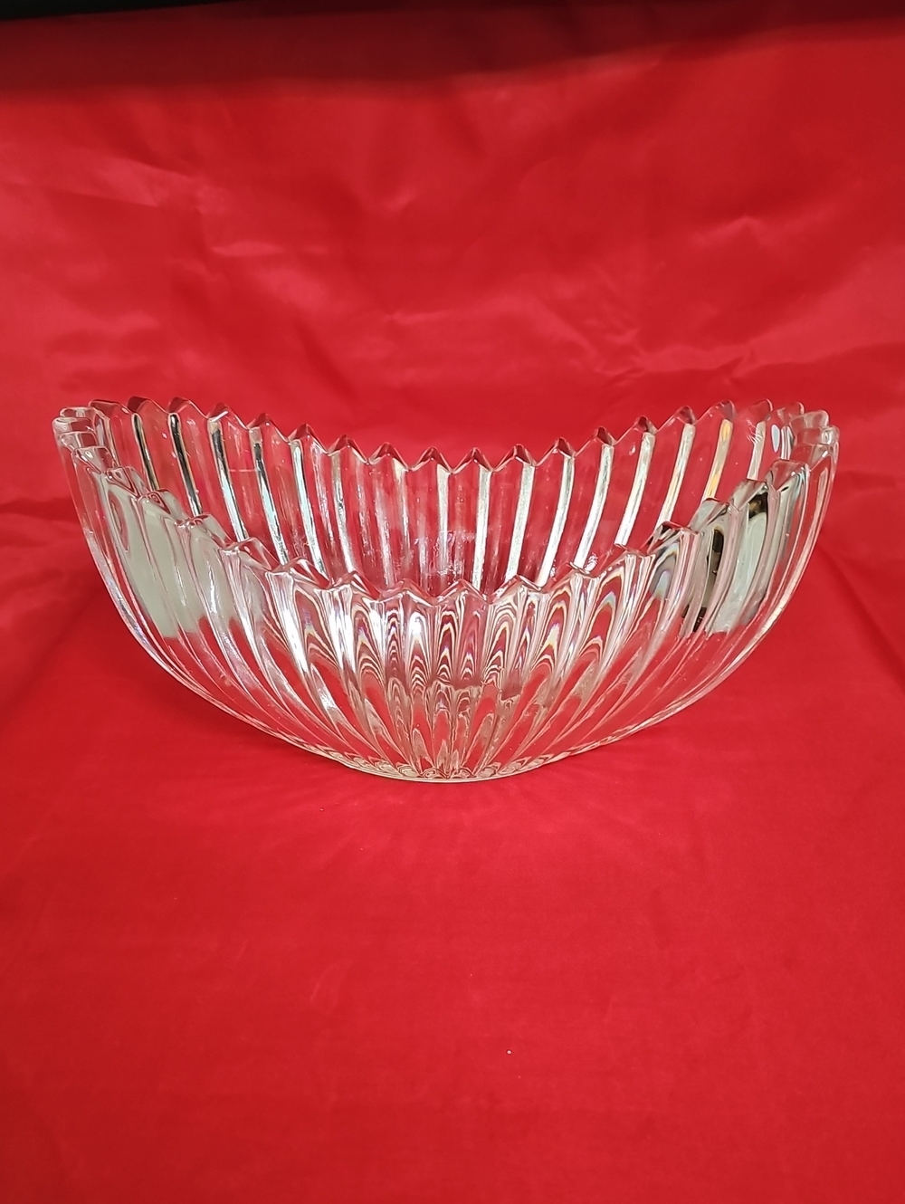 "The Boat" Clear Glass Bowl By Sowerby Of England